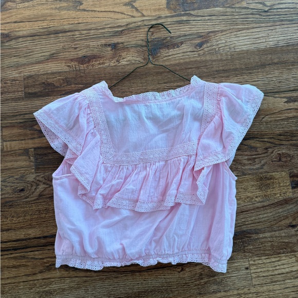 Day + Moon Pink Ruffle Blouse - Picture 2 of 2